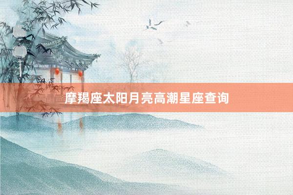 摩羯座太阳月亮高潮星座查询